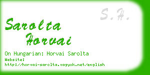 sarolta horvai business card